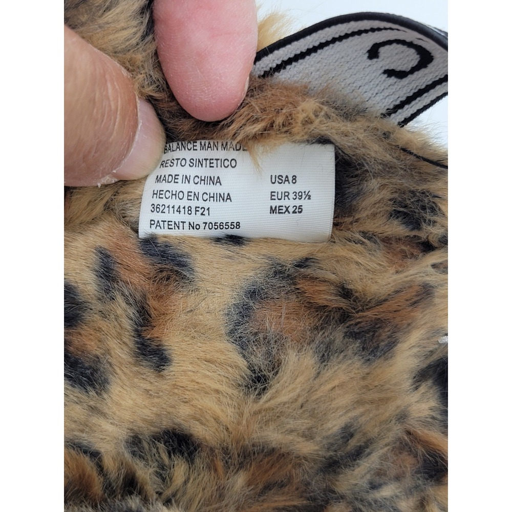 Madden NYC Fuzzy Leopard Slippers Women SZ 8 Brand New Condition - Picture 7 of 7